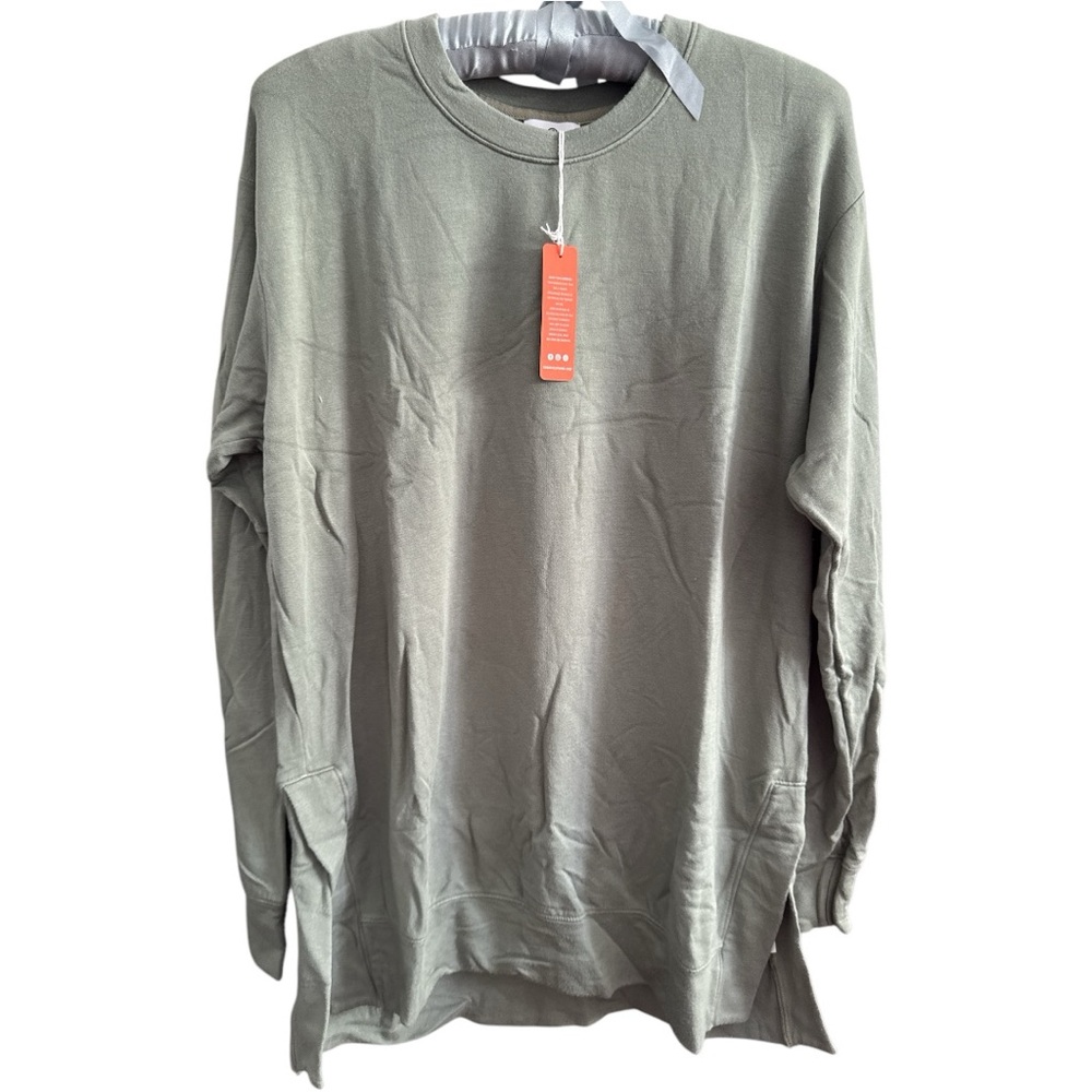 Sundry x Anthropologie Olive Tunic Sweatshirt Size M NWT